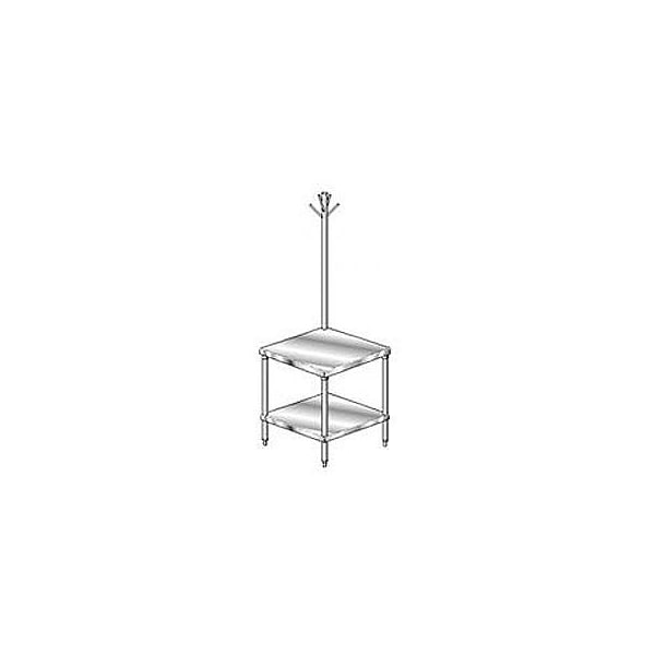 Aero Manufacturing Mixer Stand W/ Utensil Rack, 14 Ga 304 Stainless Steel Top, 36"W x 36"D 2MSRU-3636 - main